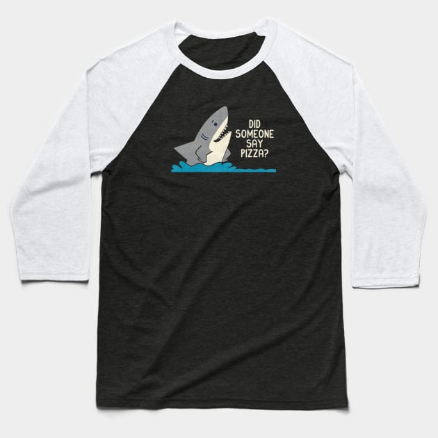 Hungry Shark Baseball T-Shirt by HandsOffMyDinosaur